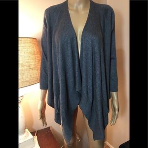 Loft Charcoal Gray Cardigan with Pockets